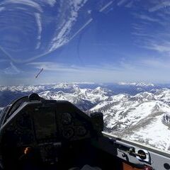 Flugwegposition um 12:31:02: Aufgenommen in der Nähe von Oberzeiring, 8762, Österreich in 2614 Meter